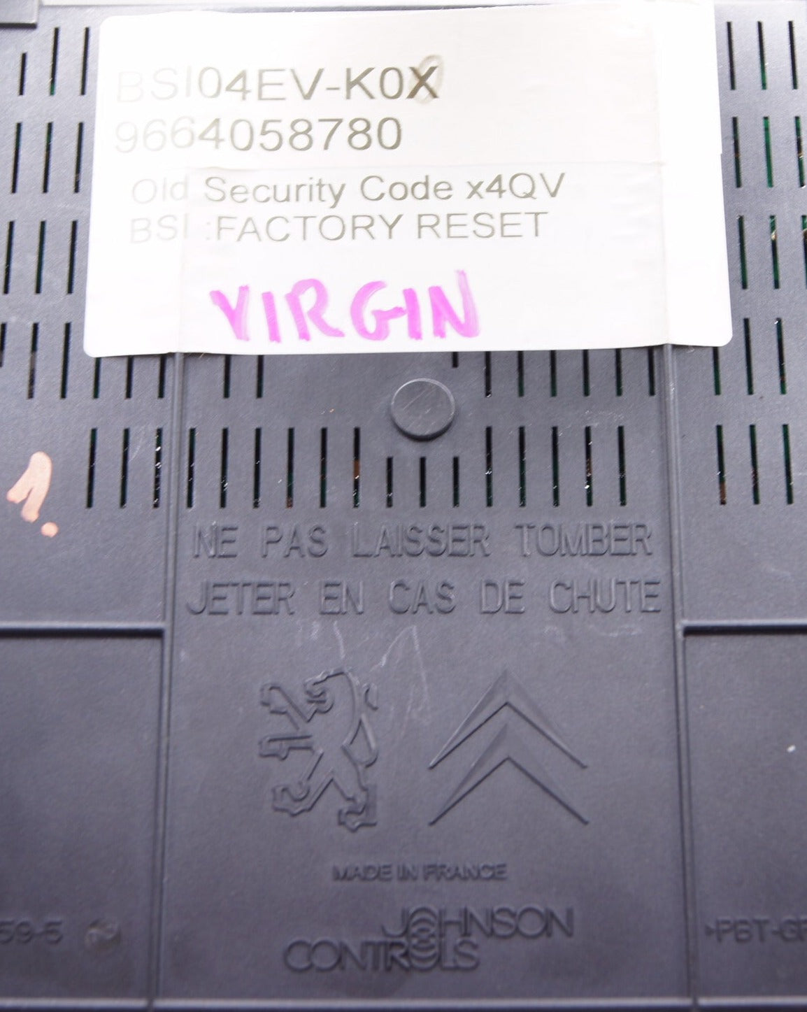 PEUGEOT CITROEN BSI BODY CONTROL MODULE 9664058780 plug and play - Glasgow Car Parts Store