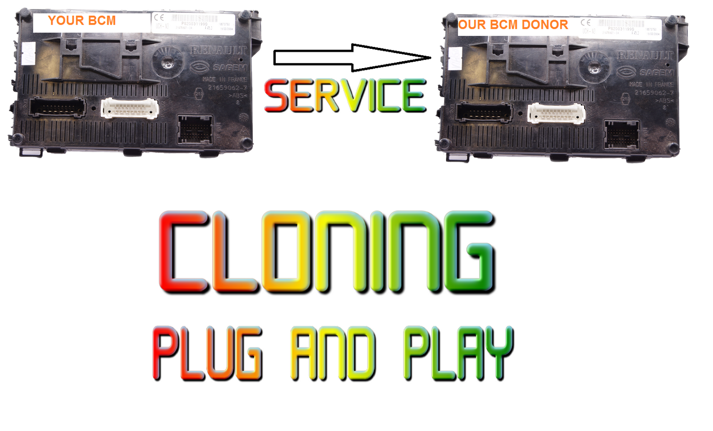 renault clio 2 p8200311990 uch-n3 21675907-3a sagem VIRGIN.PLUG & PLAY