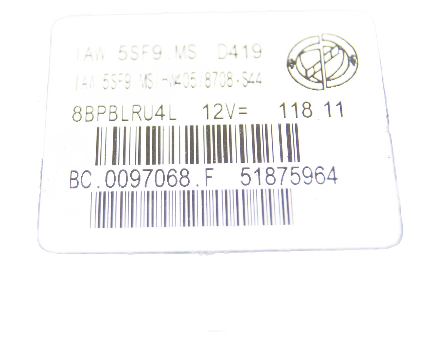 Fiat 500 ECU IAW5SF9.MS / HW405 / 51875964 Plug & Play VIRGIN - Self coding
