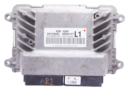 CHEVROLET AVEO 1.2 LS ENGINE ECU 5WY5968C 96983177 L1 PLUG AND PLAY - Glasgow Car Parts Store