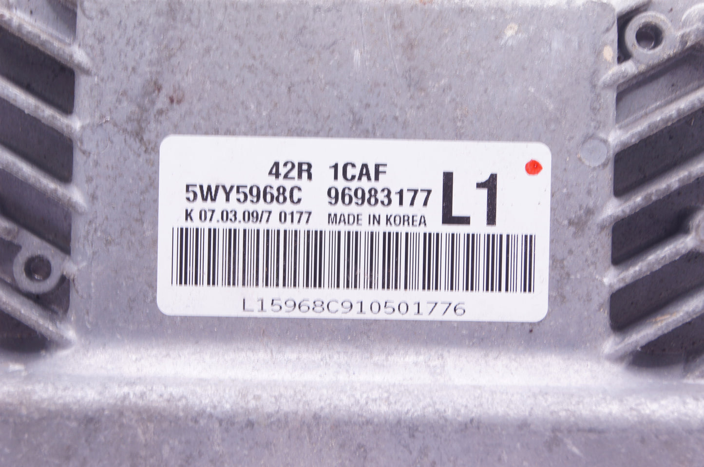 CHEVROLET AVEO 1.2 LS ENGINE ECU 5WY5968C 96983177 L1 PLUG AND PLAY - Glasgow Car Parts Store