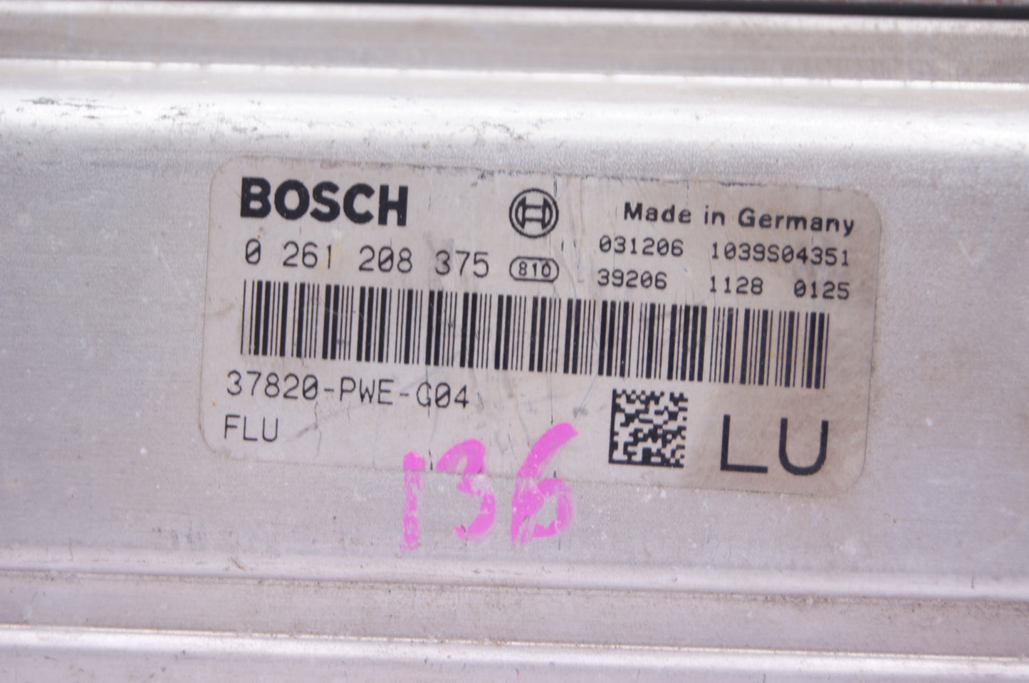 Honda Jazz ECU 0261208375 , 37820-PWE-G04 , LU Plug & Play - Glasgow Car Parts Store
