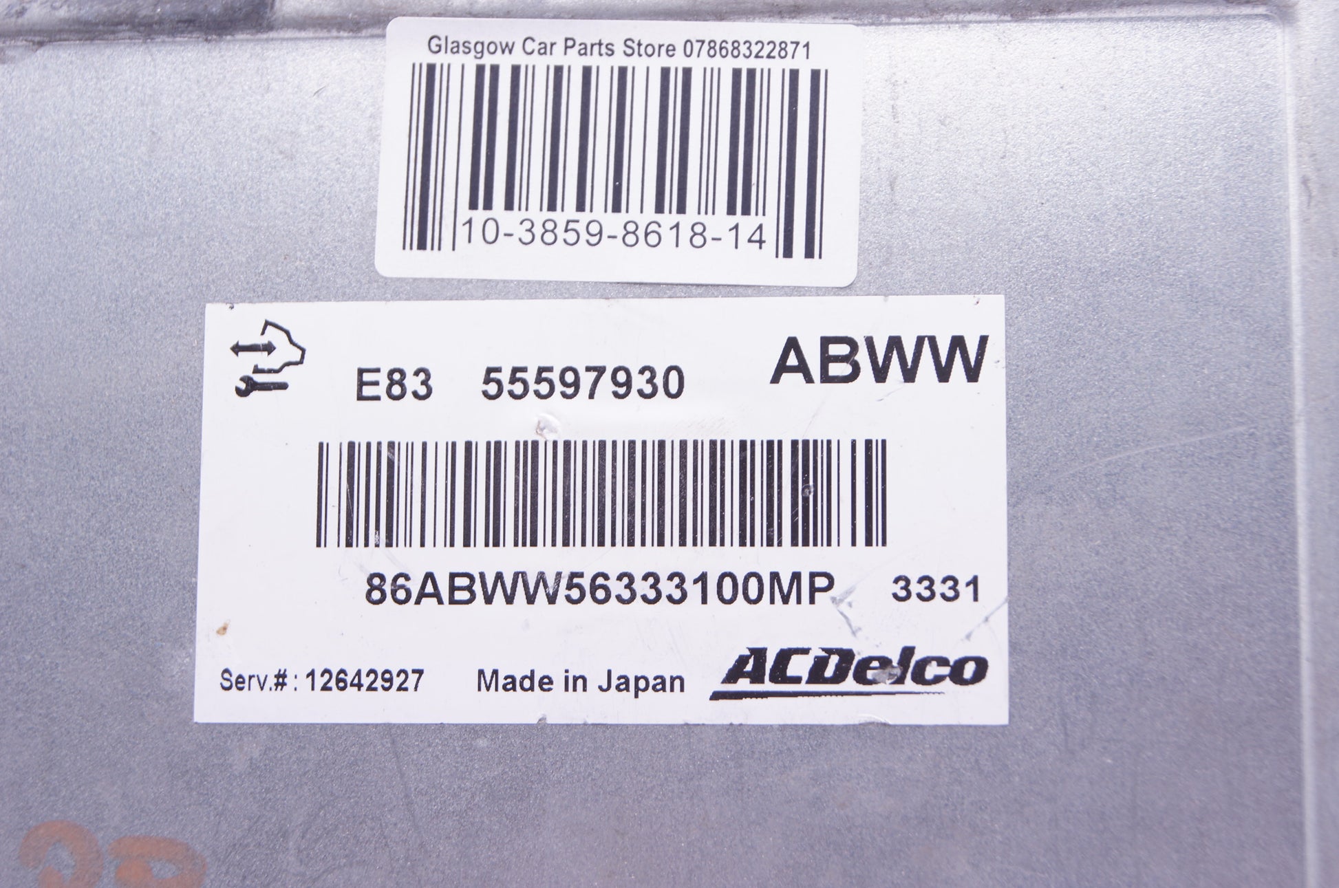 VAUXHALL CORSA D 2007-2014 1.2 A12XER ECU  55597930 ABWW PLUG AND PLAY - Glasgow Car Parts Store