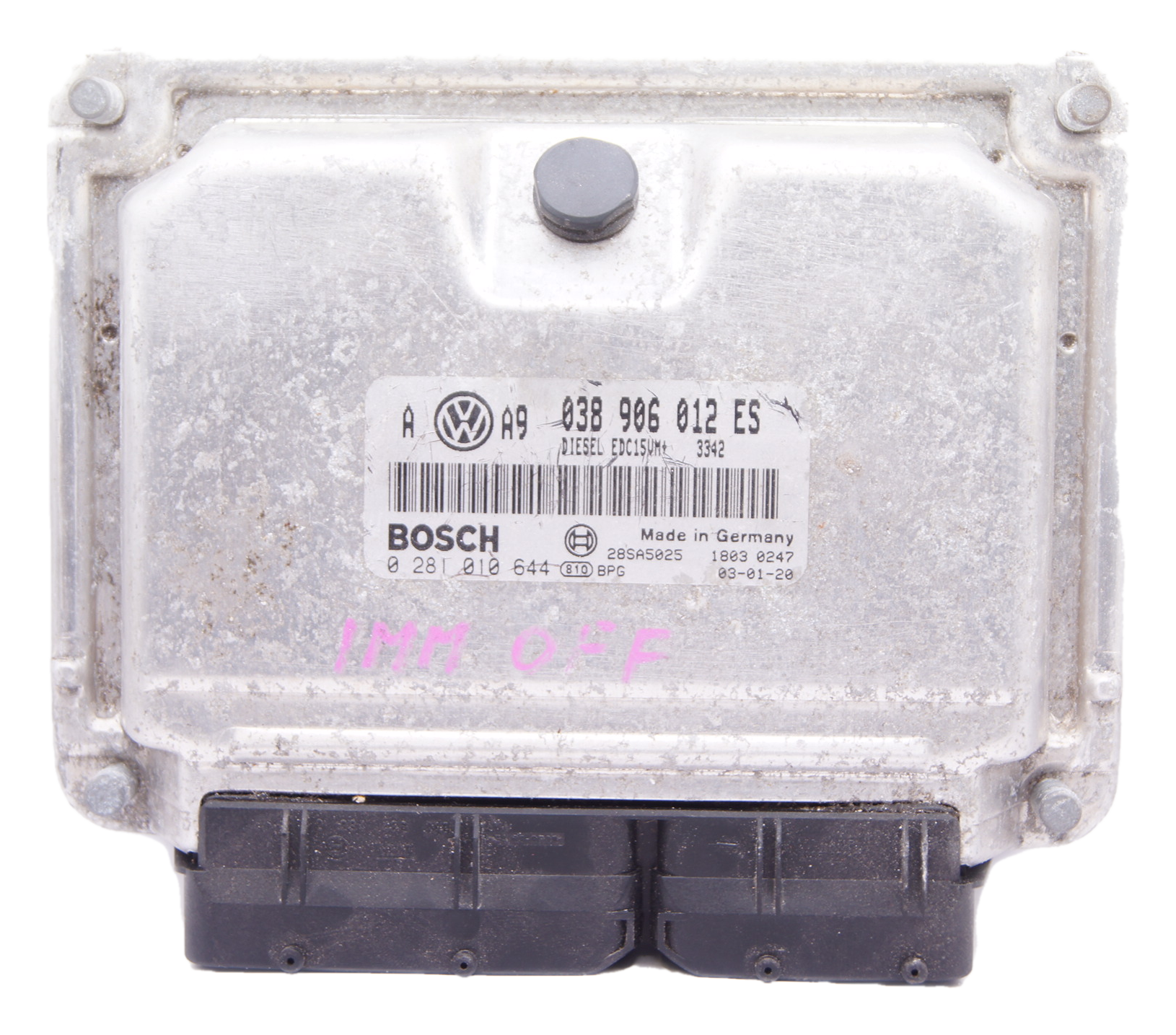 VW Audi Skoda 1.9 sdi ECU 038906012ES 0281010644 IMMO OFF . PLUG AND PLAY - Glasgow Car Parts Store