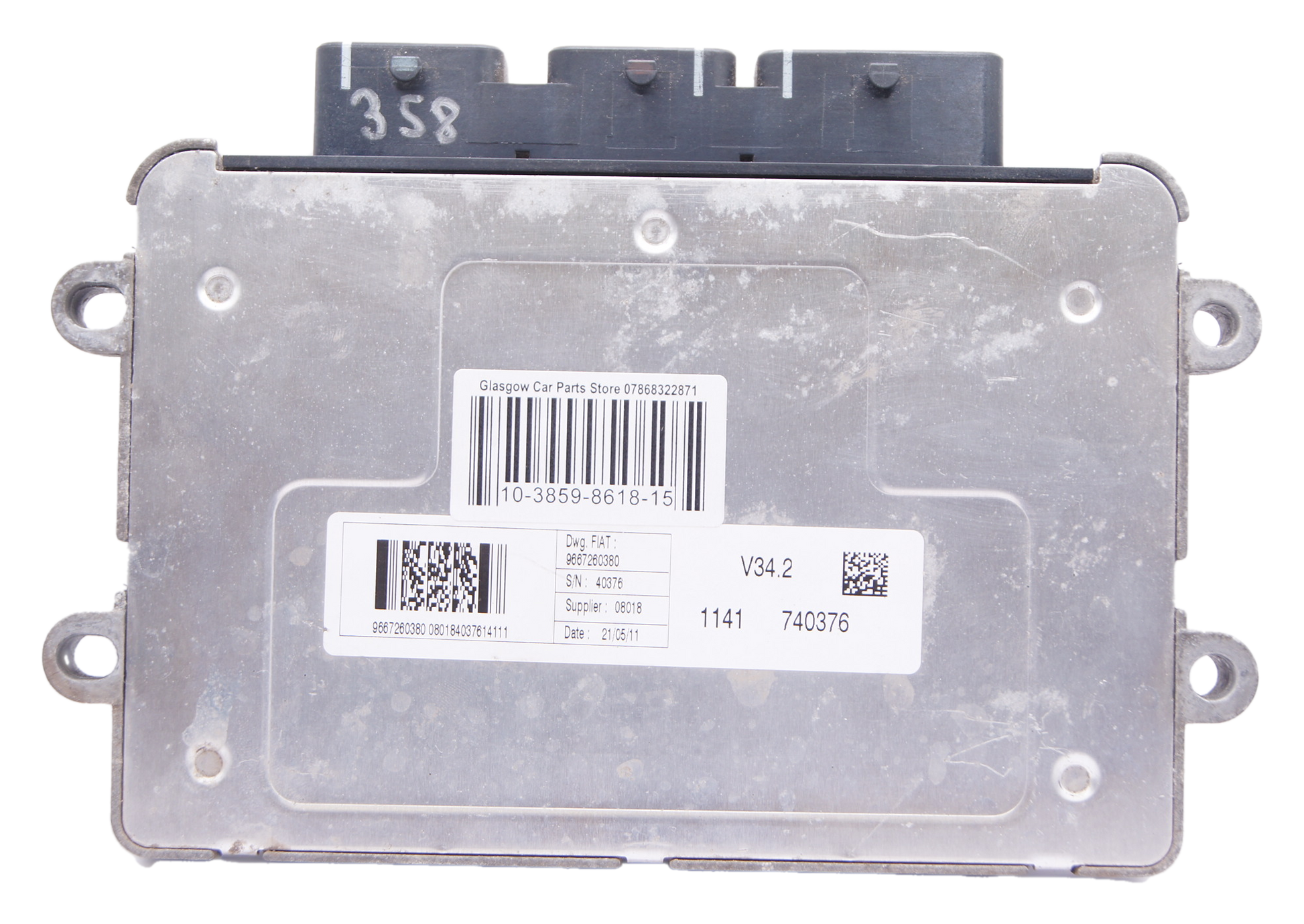 ECU ENGINE FIAT FIORINO 9667260380 VALEO V34.2 - Glasgow Car Parts Store