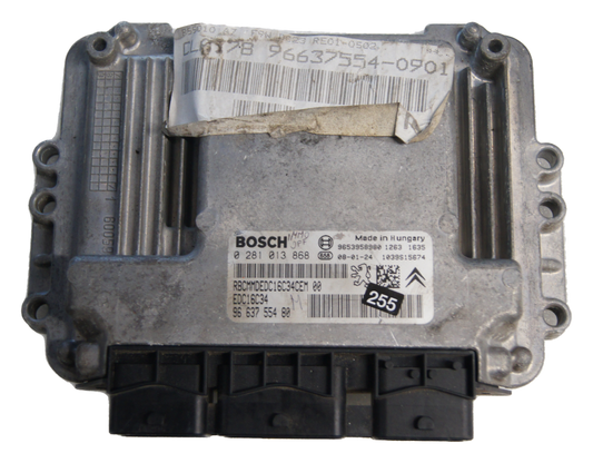 Peugeot Citroen ENGINE ECU 0281013868 9663755480 IMMO OFF - Glasgow Car Parts Store