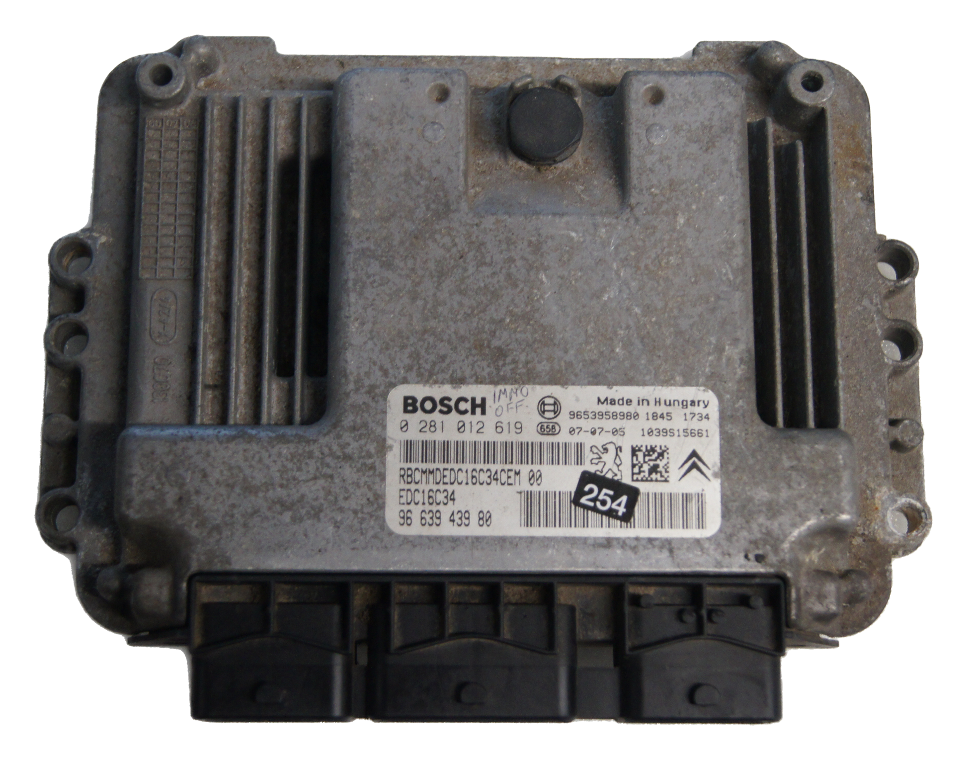 Peugeot  Citroen ECU EDC16C34 0281012619  9663943980 Plug & Play Immo Off - Glasgow Car Parts Store