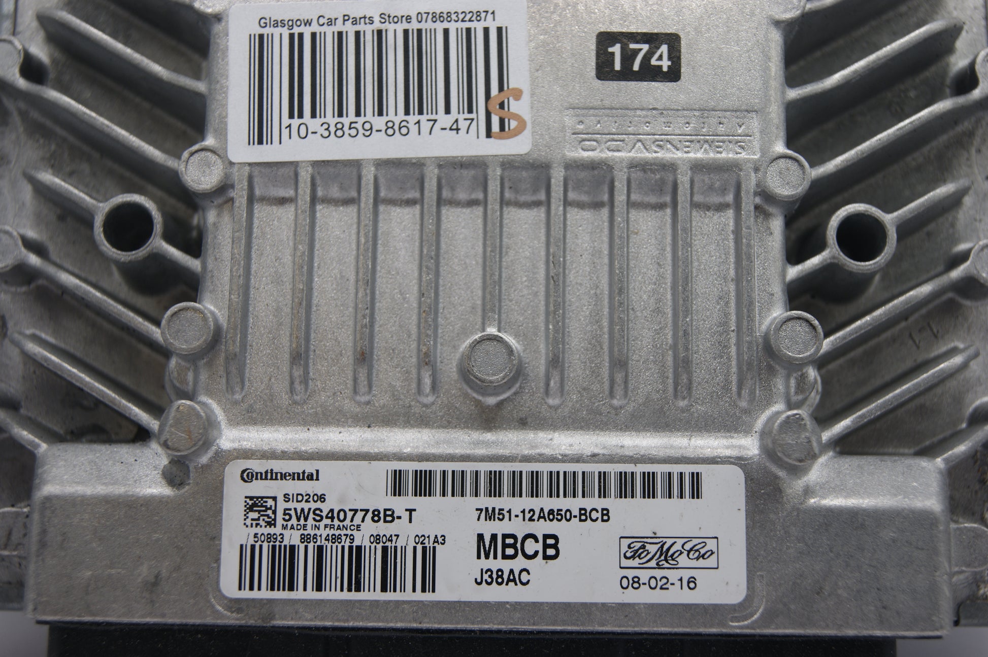 FORD FOCUS MK2 2008 1.8 TDCI DIESEL ENGINE ECU UNIT 7M51-12A650-BCB - Glasgow Car Parts Store