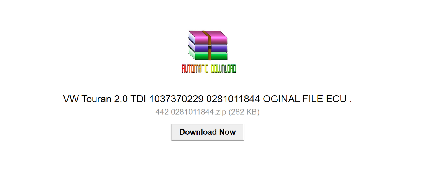 VW Touran 2.0 TDI 1037370229 0281011844 OGINAL FILE ECU .