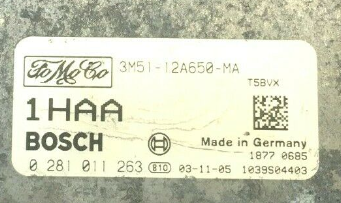 FILE ECU 0281011263 FORD FOCUS C-MAX 1.6 TDCI  3M51-12A650-MA 1037369545 - Glasgow Car Parts Store