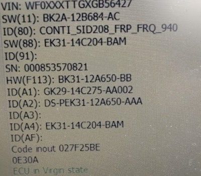 ECU FORD TRANSIT MK8 2.2 BK31-12A650-BB, S180146251A.VIRGIN ECU - Glasgow Car Parts Store