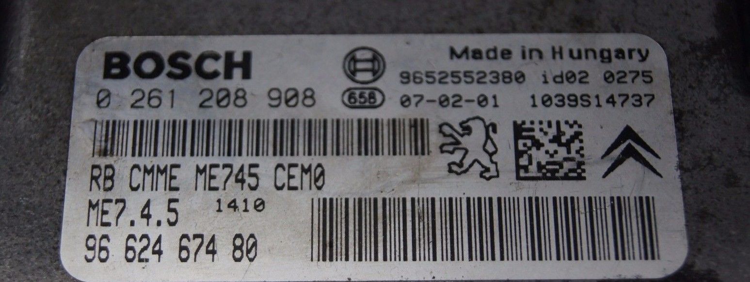 9659317780 0261208908 XSARA PICASSO 1.6 ENGINE ECU PEUGEOT CITROEN BOSCH.VIRGIN - Glasgow Car Parts Store