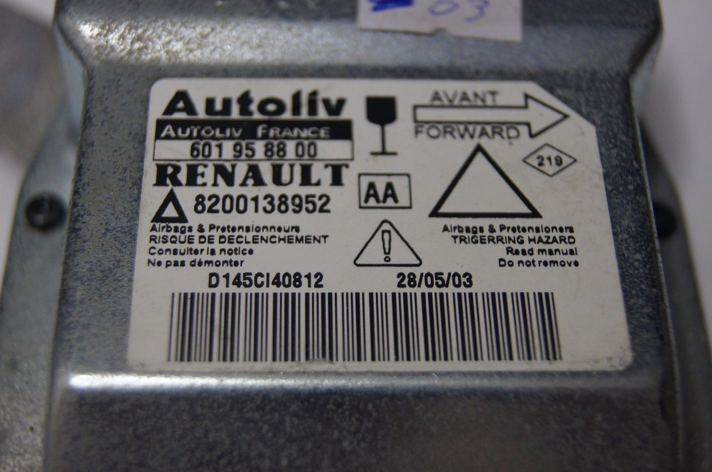 Renault Laguna Mk2 - Airbag Air Bag Control Module 8200138952