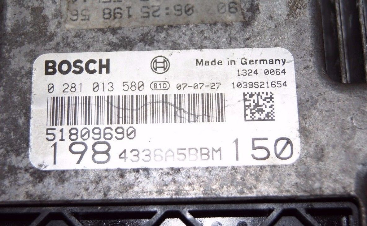 FIAT BRAVO 1.9 JTD ECU 0 281 013 580 0281013580 51809690 - Glasgow Car Parts Store