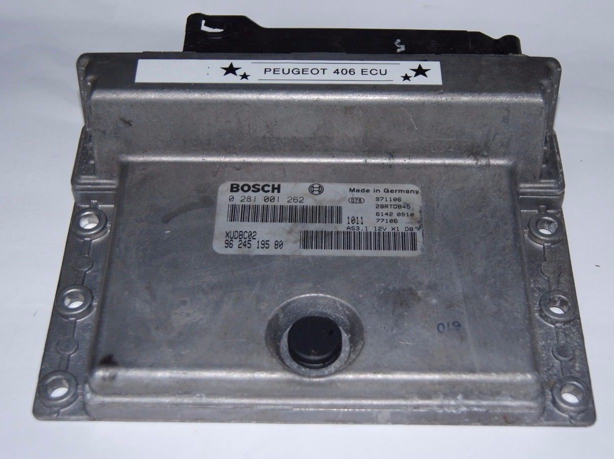 Peugeot 406 1.9 td ECU 9624519580 BOSCH 0281001262. - Glasgow Car Parts Store