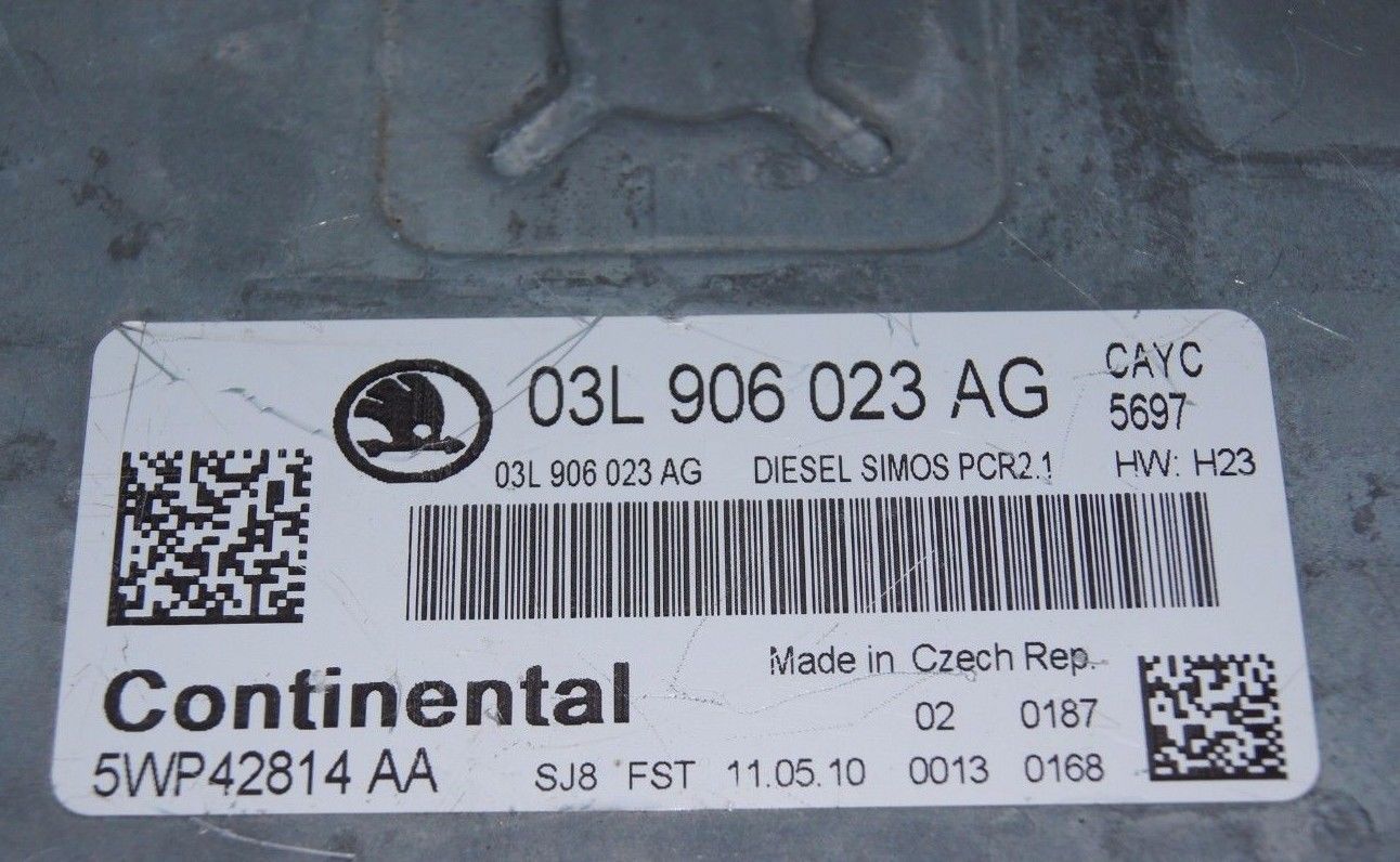 VW -AUD-I SKODA- SEAT 1.6 TDI CAYC 2009-2013 ENGINE ECU 03L906023 AG - Glasgow Car Parts Store