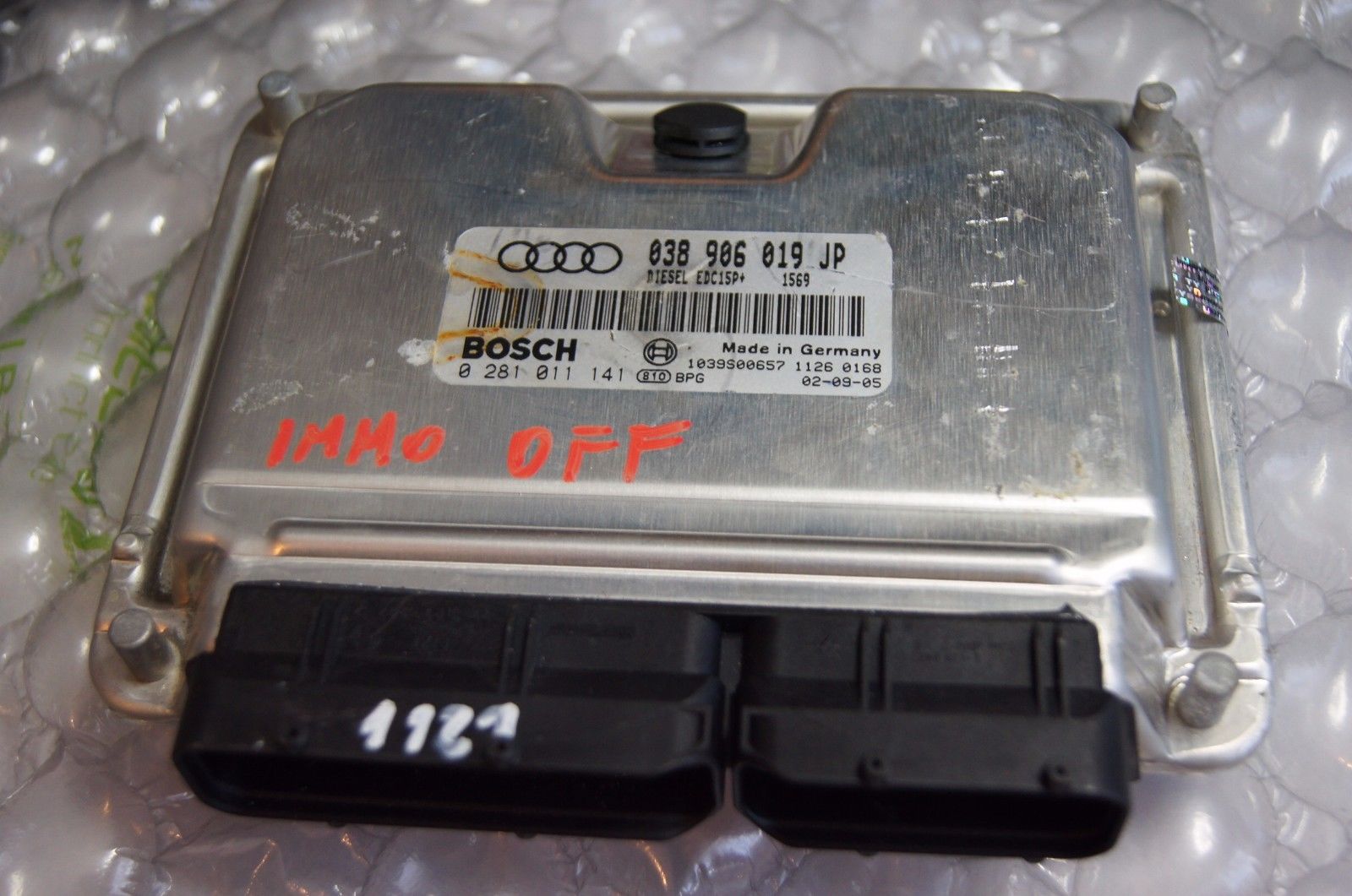 AUDI A4 B6 1.9TDI - ENGINE ECU - 0281011141 - 038906019JP .IMMO OFF. PLUG & PLAY - Glasgow Car Parts Store