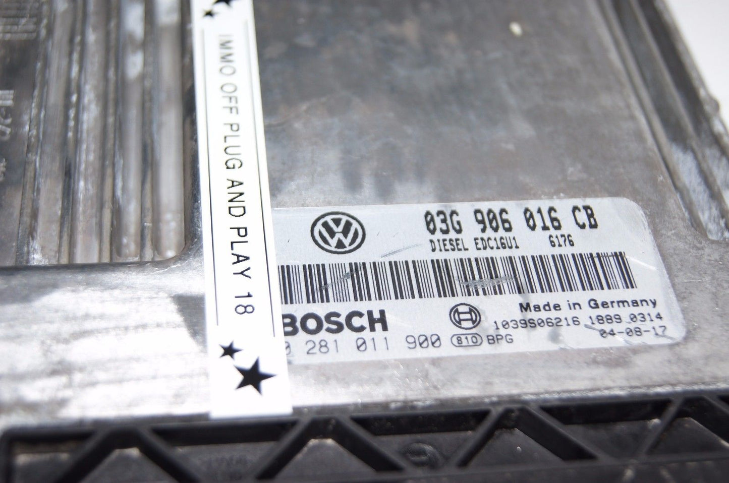 VW GOLF MK5 1.9 TDI  ECU PLUG & PLAY. IMMO OFF . 03G906016 CB 0281011900 - Glasgow Car Parts Store