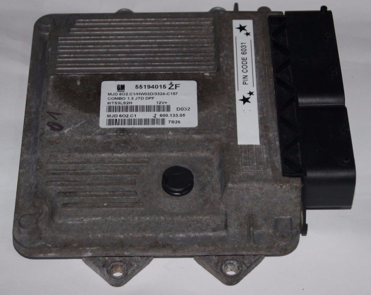 Opel Vauxhall Corsa Combo 1.3 CDTI Engine ECU 55194015 ZF MJD6 .  ECU + and PIN CODE - Glasgow Car Parts Store
