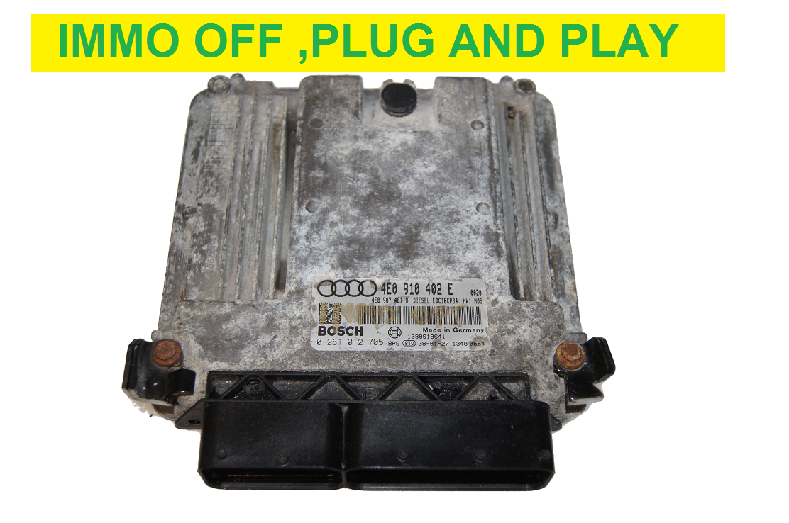 AUDI A8 3.0TDI ECU 0281012705 - 4E0910402E IMMO OFF .PLUG&PLAY - Glasgow Car Parts Store