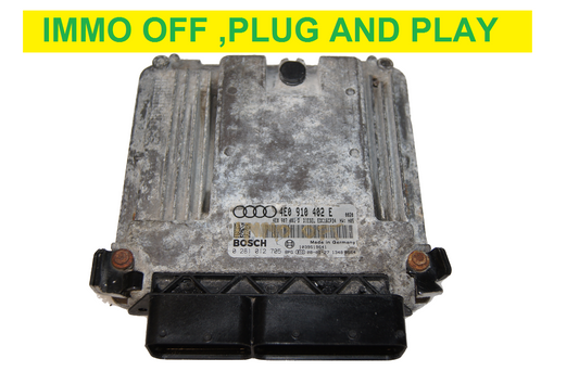 AUDI A8 3.0TDI ECU 0281012705 - 4E0910402E IMMO OFF .PLUG&PLAY - Glasgow Car Parts Store