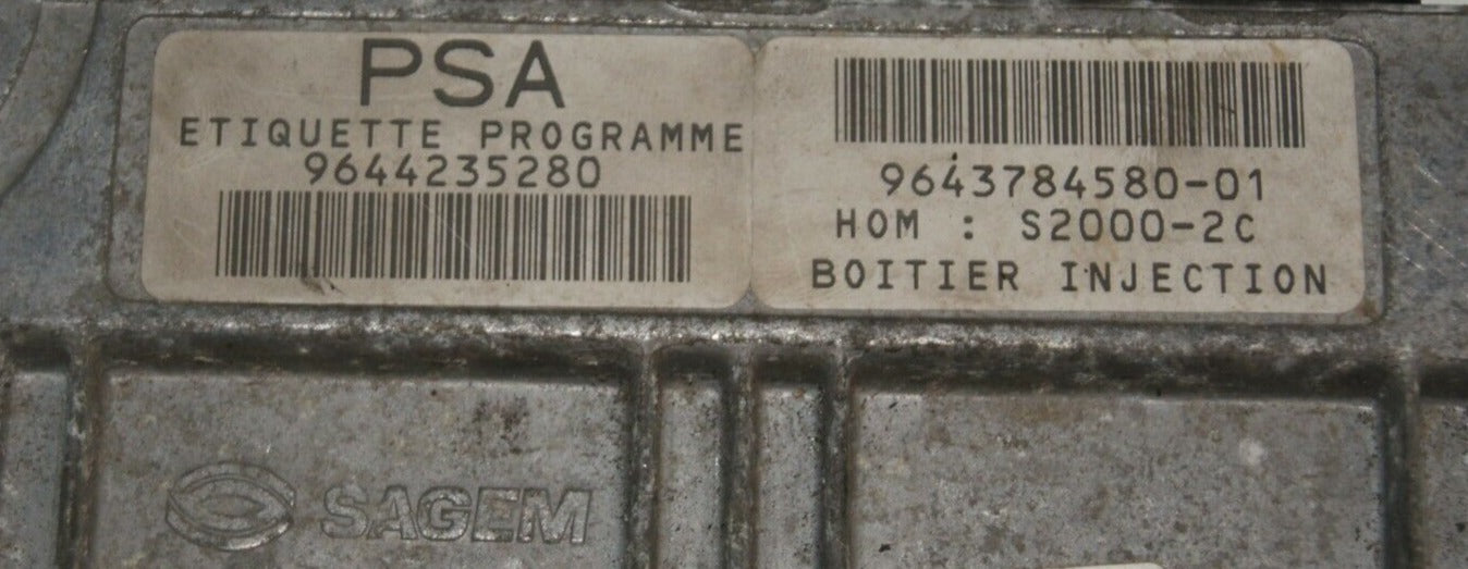 CITROEN XSARA 1.4  PETROL ENGINE ECU 9643784580-01 9644235280 21646952-5 - Glasgow Car Parts Store