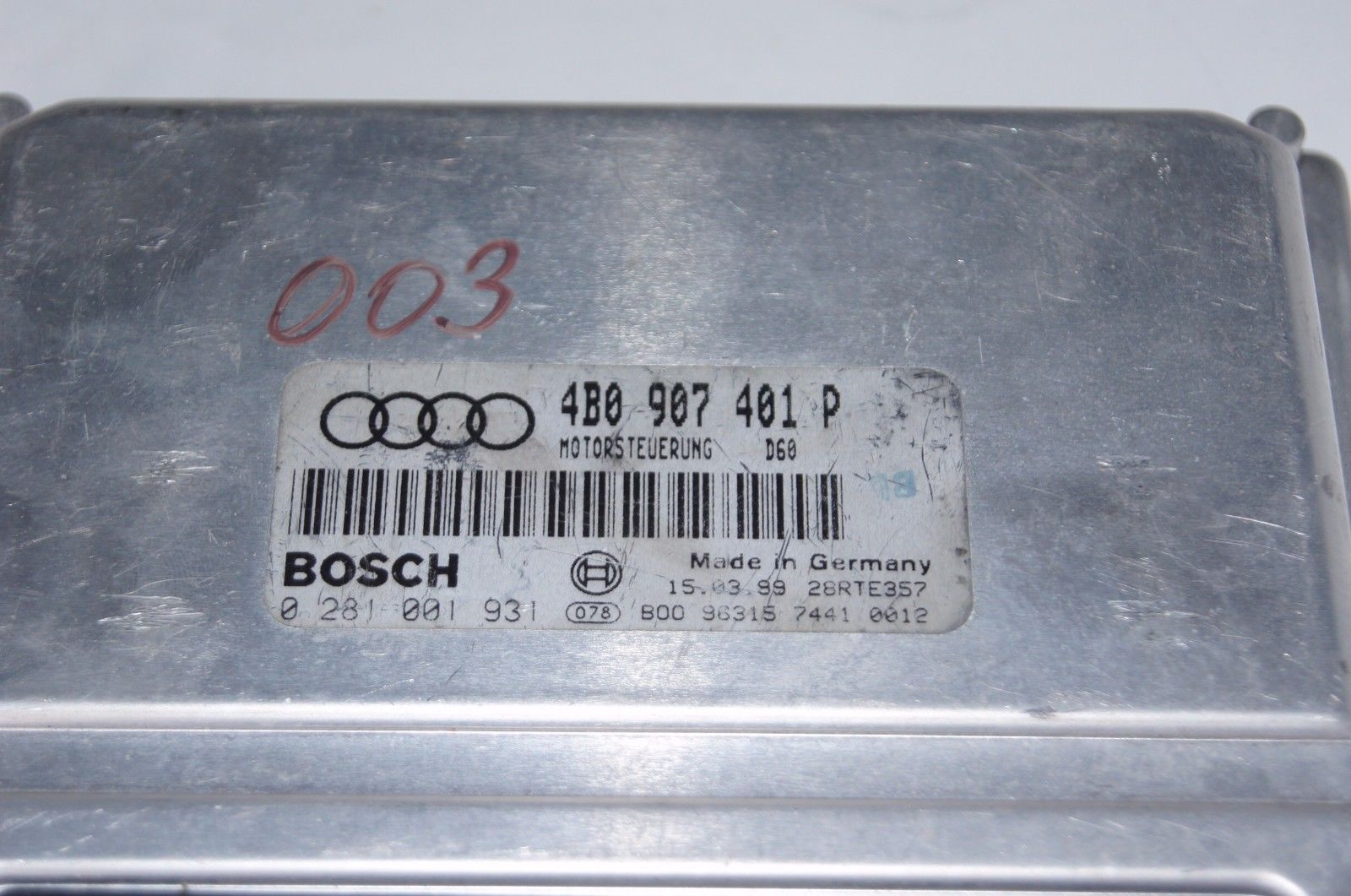 AUDI A6 ,C5 2.5 TDI ECU COMPUTER 4B0907401P BOSCH  0281001931 - Glasgow Car Parts Store