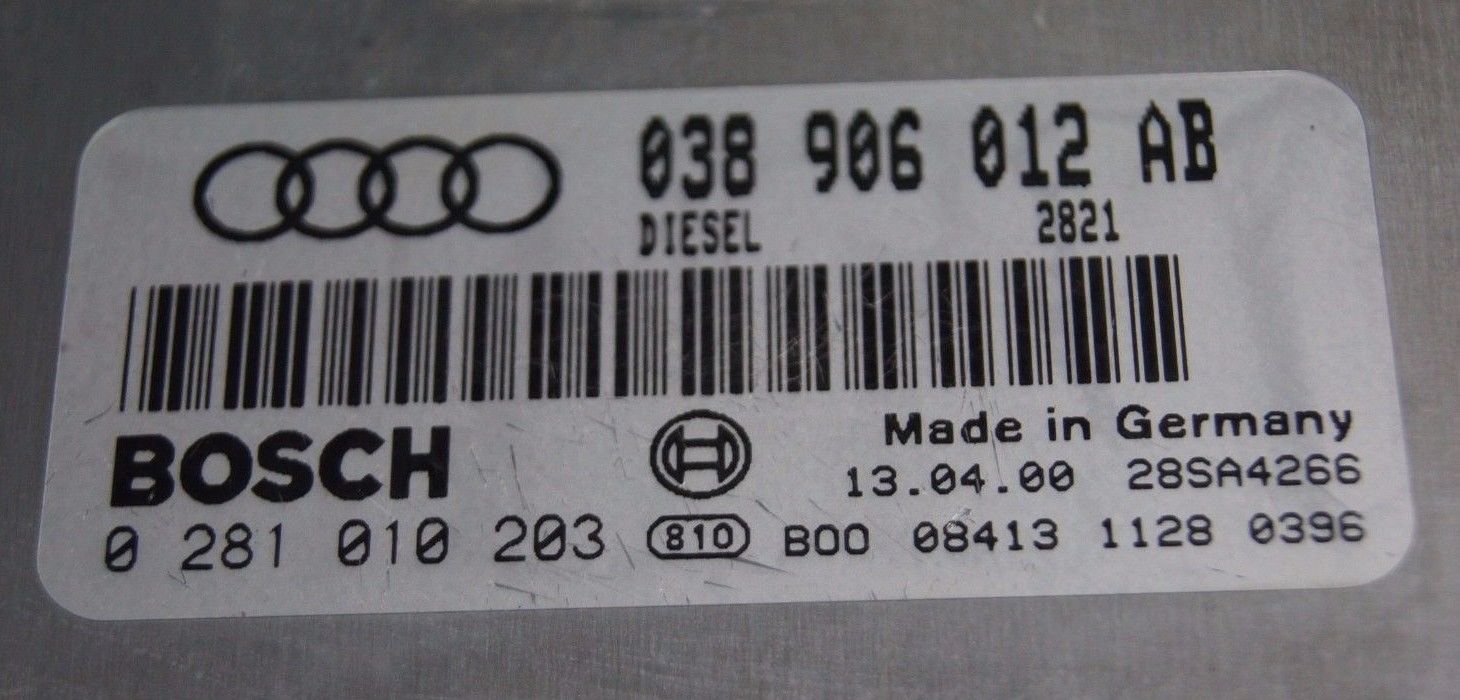 AUDI A6 ECU 1.9 TDI  038906012AB IMMO OFF PLUG & PLAY. - Glasgow Car Parts Store