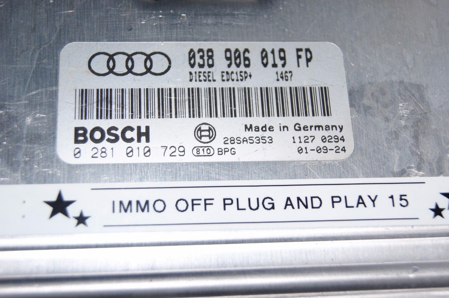 Audi VW 038906019FP 0281010729 EDC15P+ . Plug & Play ECU - Glasgow Car Parts Store