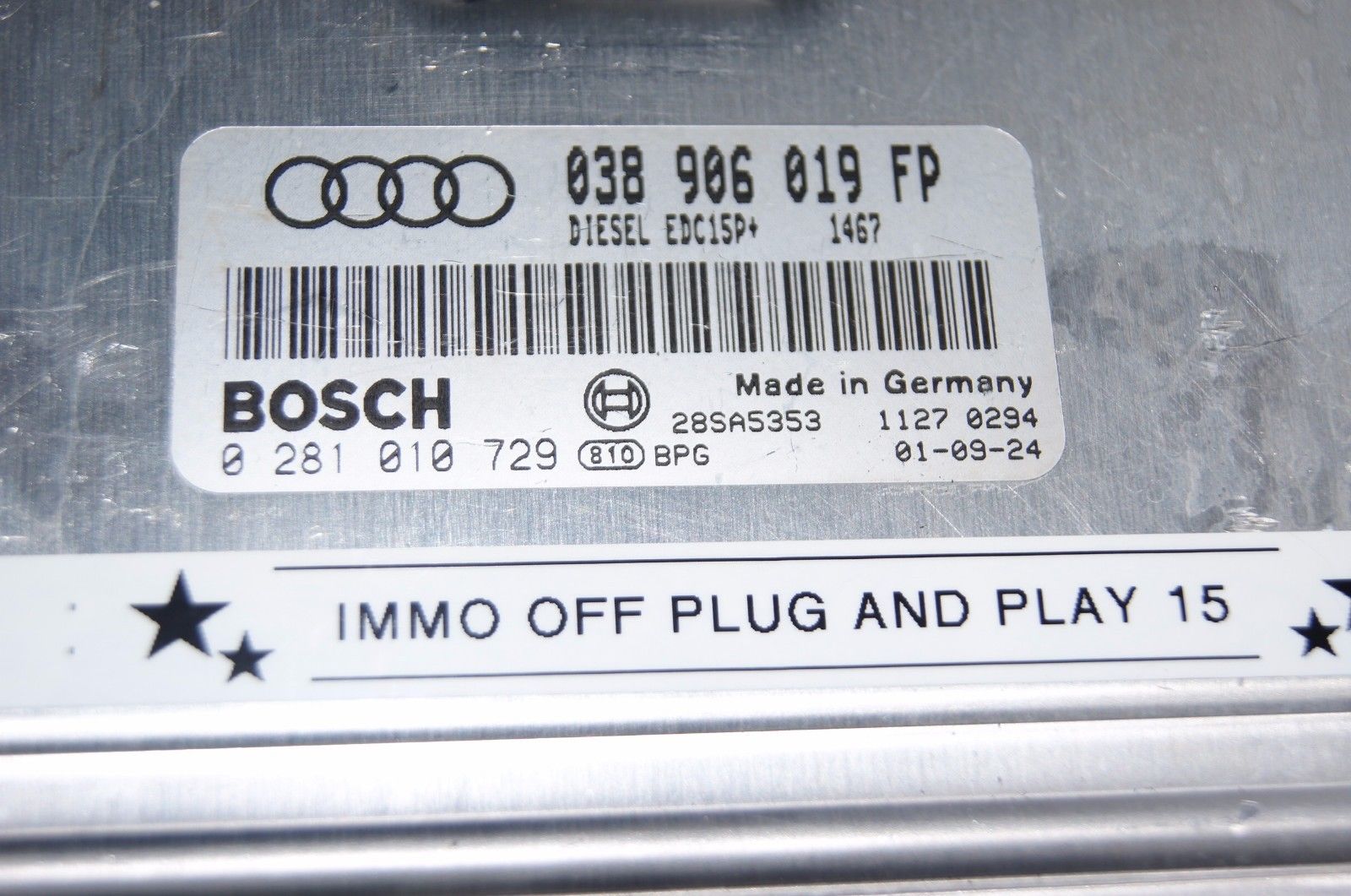 Audi VW 038906019FP 0281010729 EDC15P+ . Plug & Play ECU - Glasgow Car Parts Store