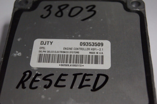 Vauxhall, Opel ECU DJTY 09353509.READY FOR PROGRAMING. READY FOR PROGRAMING - Glasgow Car Parts Store