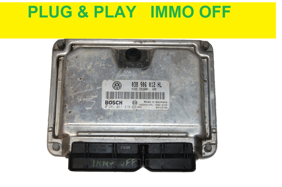 VW 1.9 ECU 038906012 HL 0281011319 PLUG & PLAY IMMO OFF - Glasgow Car Parts Store