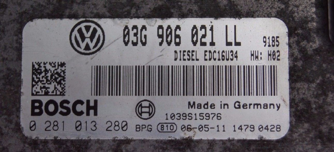 SEAT LEON  2.0 TDI ENGINE CONTROL ECU  03G906021LL 0281013280 - Glasgow Car Parts Store