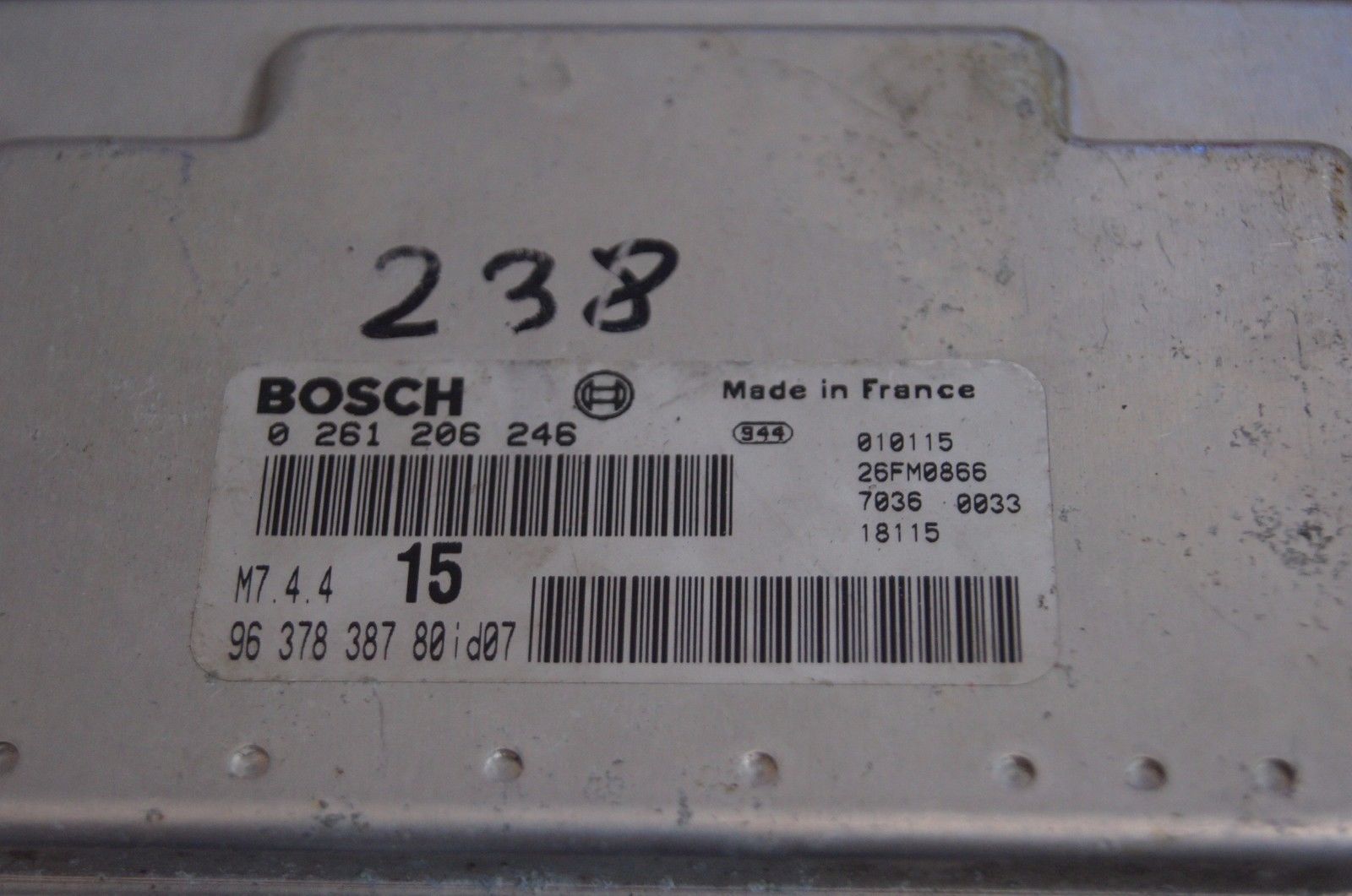 9637838780id07 0 261 206 246 Citroen Peugeot ECU 96 378 387 80 (M7.4.4) - Glasgow Car Parts Store