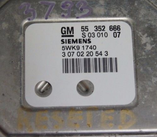 55352666  1.8 VECTRA  ECU SIEMENS VAUXHALL PLUG AND PLAY - Glasgow Car Parts Store