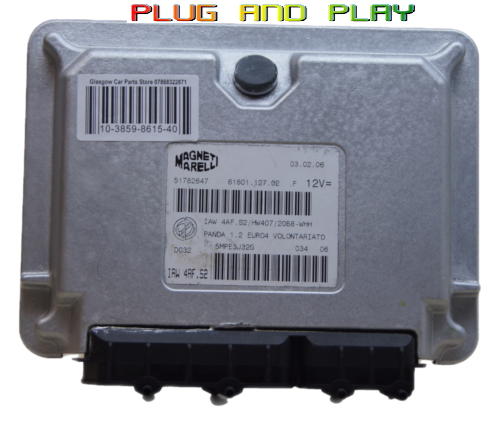 FIAT PANDA ECU 51782647 ,IAW4AF.S2/HW407/20B8-WHH . PLUG & PLAY ECU - Glasgow Car Parts Store