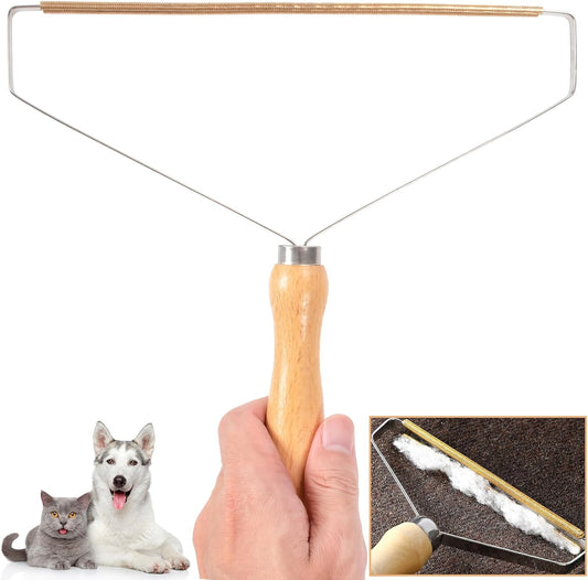 9 X 10 Inch Large Carpet Rake, Dog Cat Pet Hair Remover, Reusable Scraper Tool