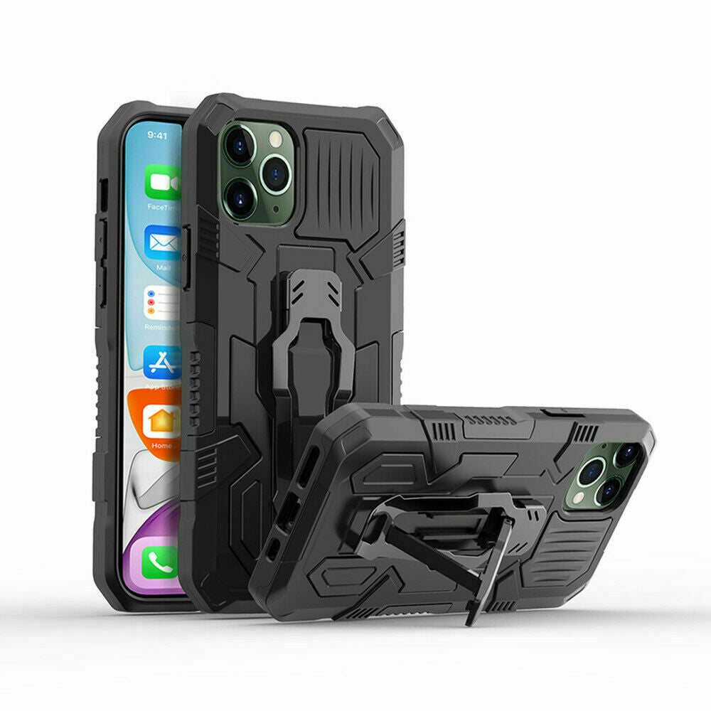 Shockproof Hybrid Armor Heavy Duty Clip Case for Iphone 11 12Pro Max 7 8+ XR X