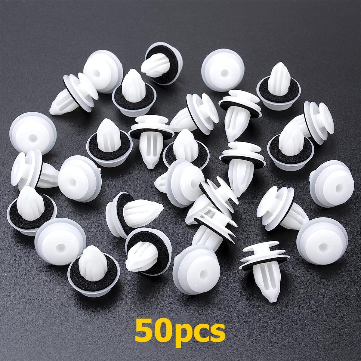 50 Pcs Car Body Clips, Auto Clips Fastener Rivets, Universal Automotive Nylon Bumper Clips Kit, Automobile Replacement Safety Protection Trim Clips, Vehicle Accessories for Most Car