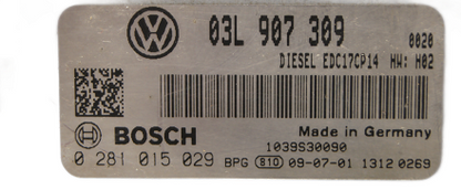 VW PASSAT ENGINE CONTROL UNIT  03L907309.ECU AND PIN CODE.