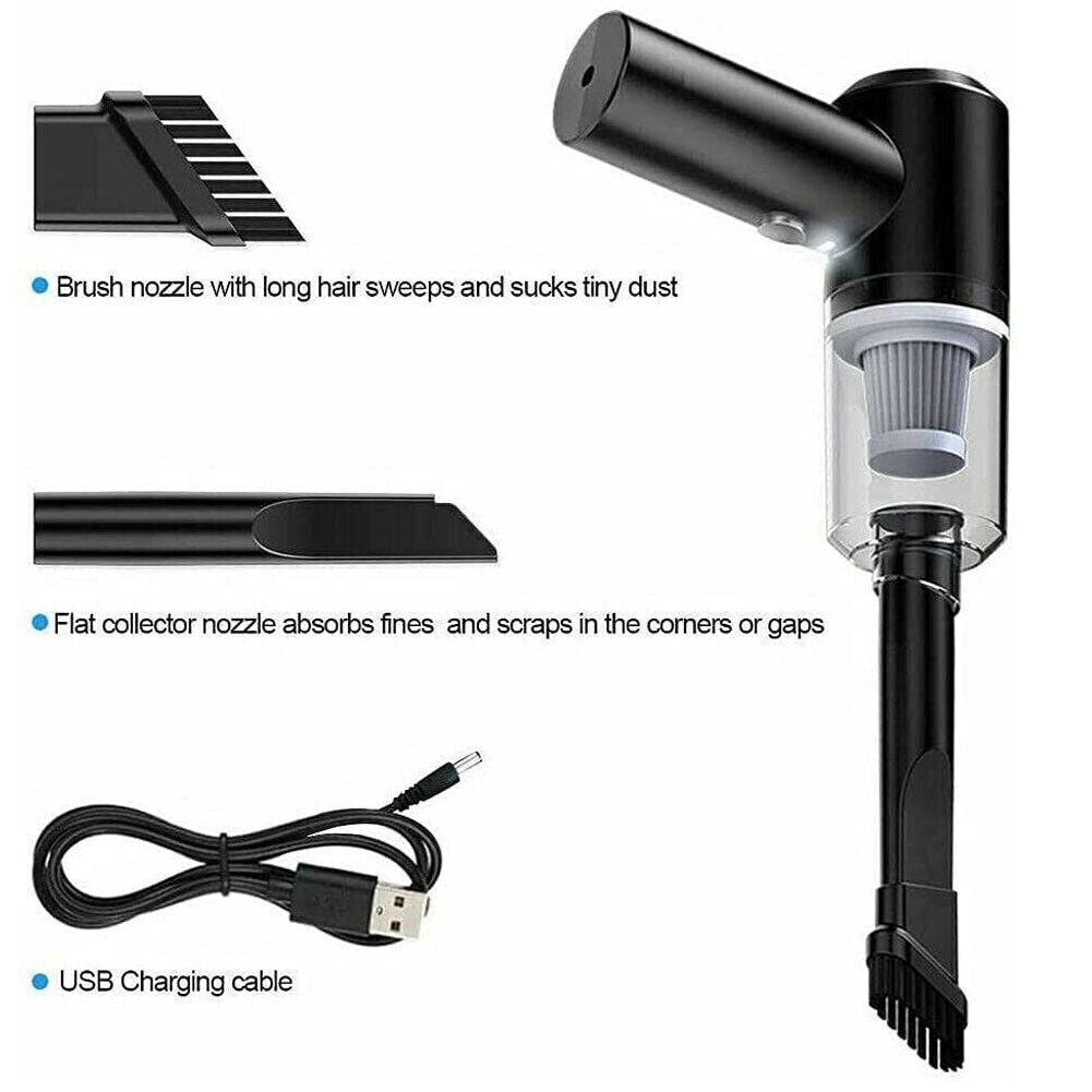 Rechargeable Wireless Vacuum Cleaner Car Handheld Vaccum Mini Power Suction USB