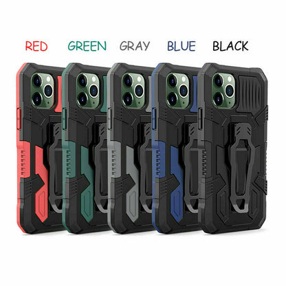 Shockproof Hybrid Armor Heavy Duty Clip Case for Iphone 11 12Pro Max 7 8+ XR X