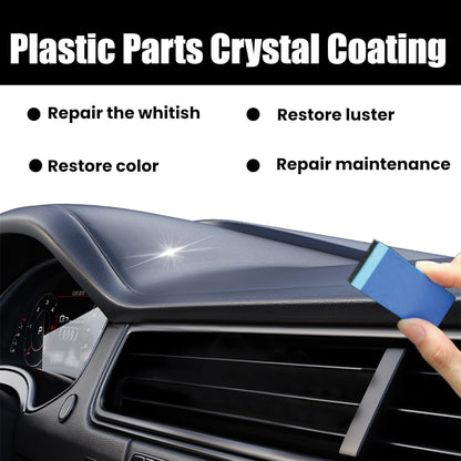 Crystal Coating Plastic Restoration,  3PCS Crystal Coating for Car Plastic Parts, 2024 New Plasticparts Crystal Coating, Car Plastics Restorer, Plastic Parts Crystal Coating (3PCS)