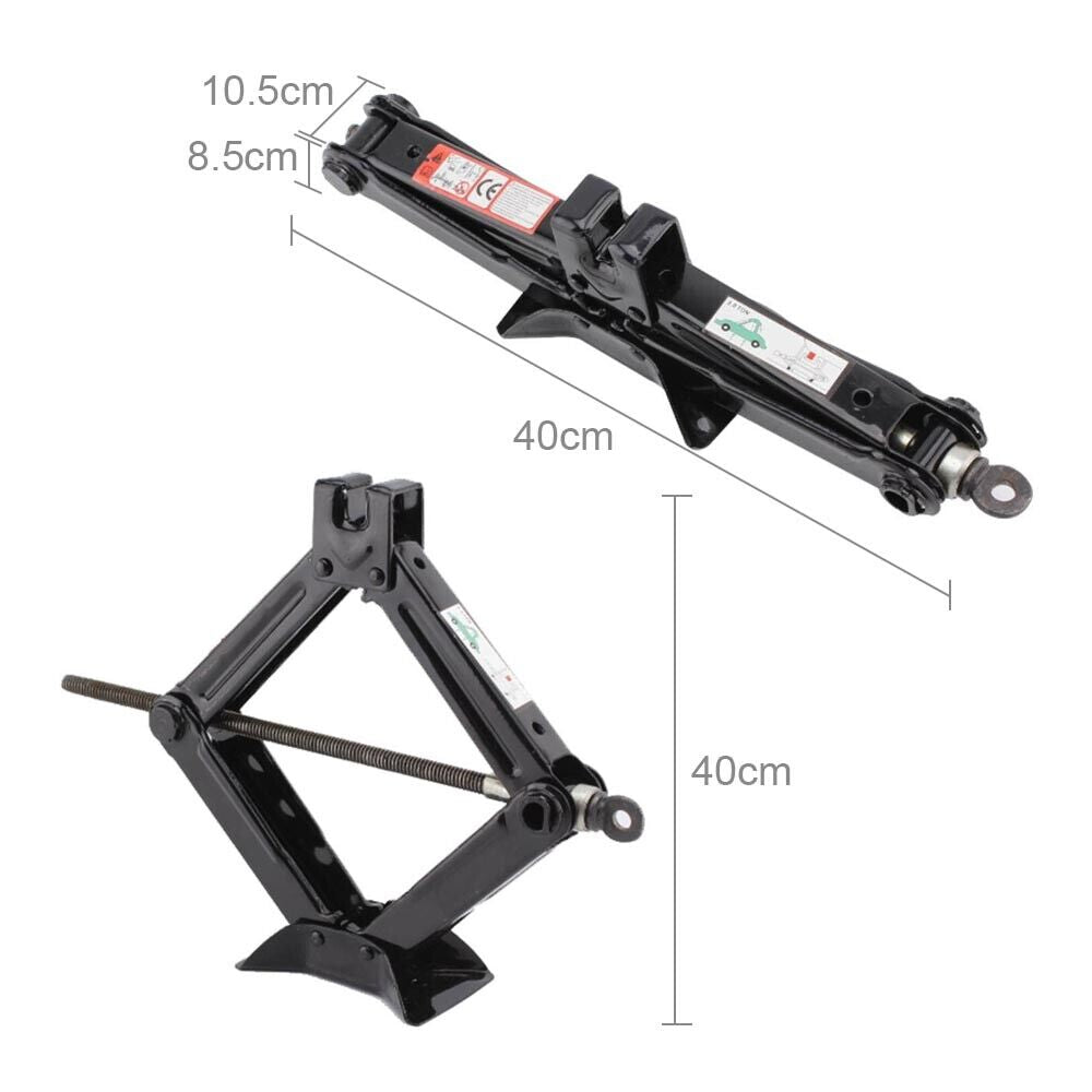 2T Tonne Scissor Jack Lift Wind up for Car Van Garage W/Crank Speed Handle