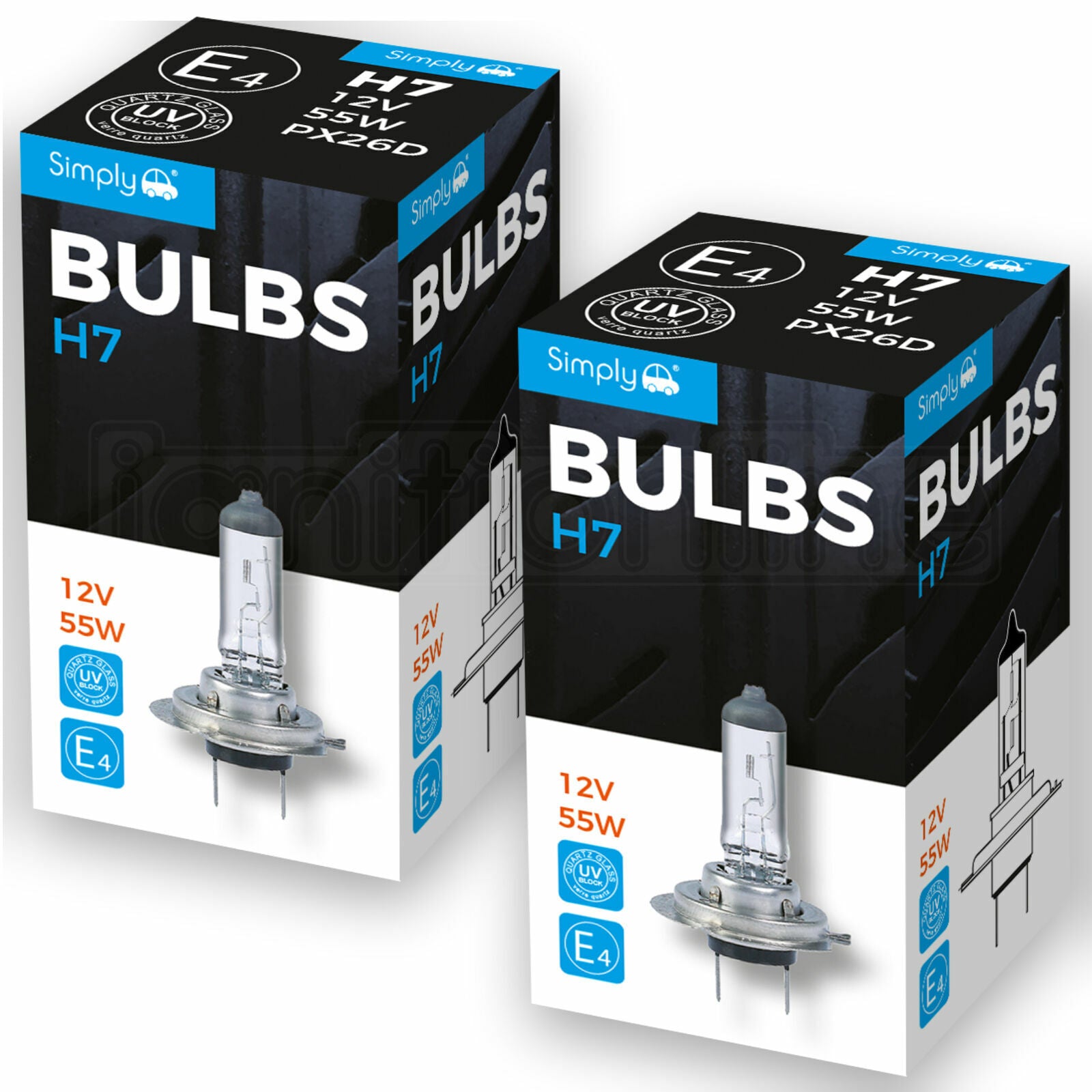 H7 Bulbs 477 499 12V 55W Px26D Car Headlight Halogen Bulb New Boxed * 10 PACK *