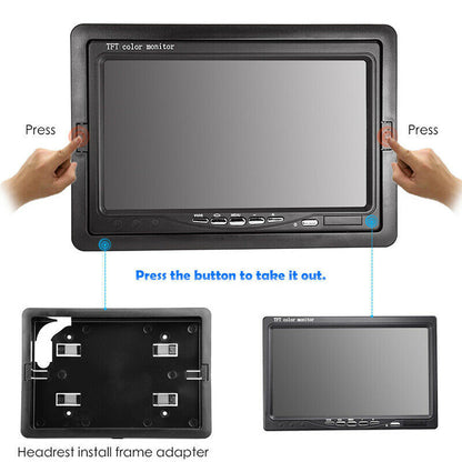 7Inch TFT LCD Color Car Monitor Screen for Rear View Reverse Backup Camera 4Pin