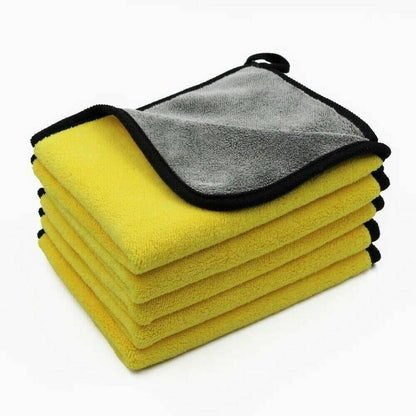 4X Large Super PLUSH Microfibre Towels 61X29Cm Car Cleaning Detailing Cloths