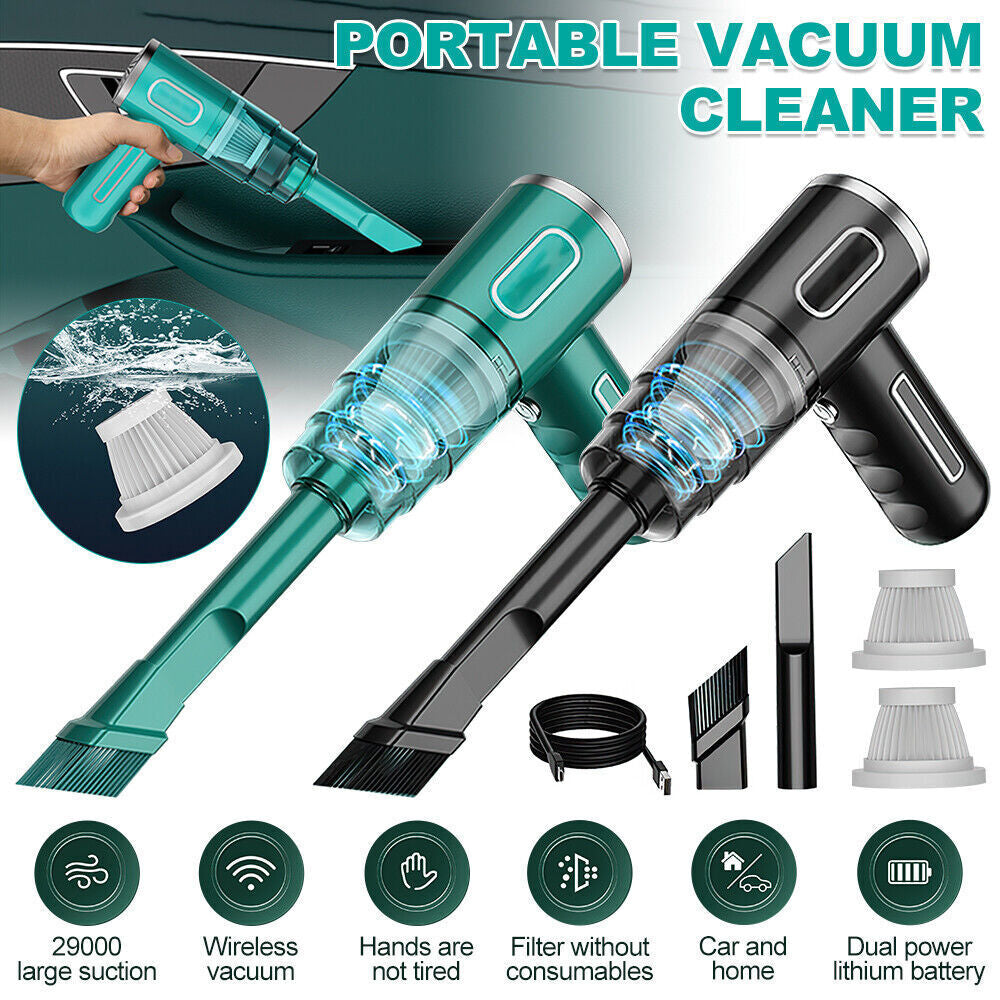 29000Pa Powerful Car Vacuum Cleaner Wet/Dry Cordless Strong Suction Handheld UK