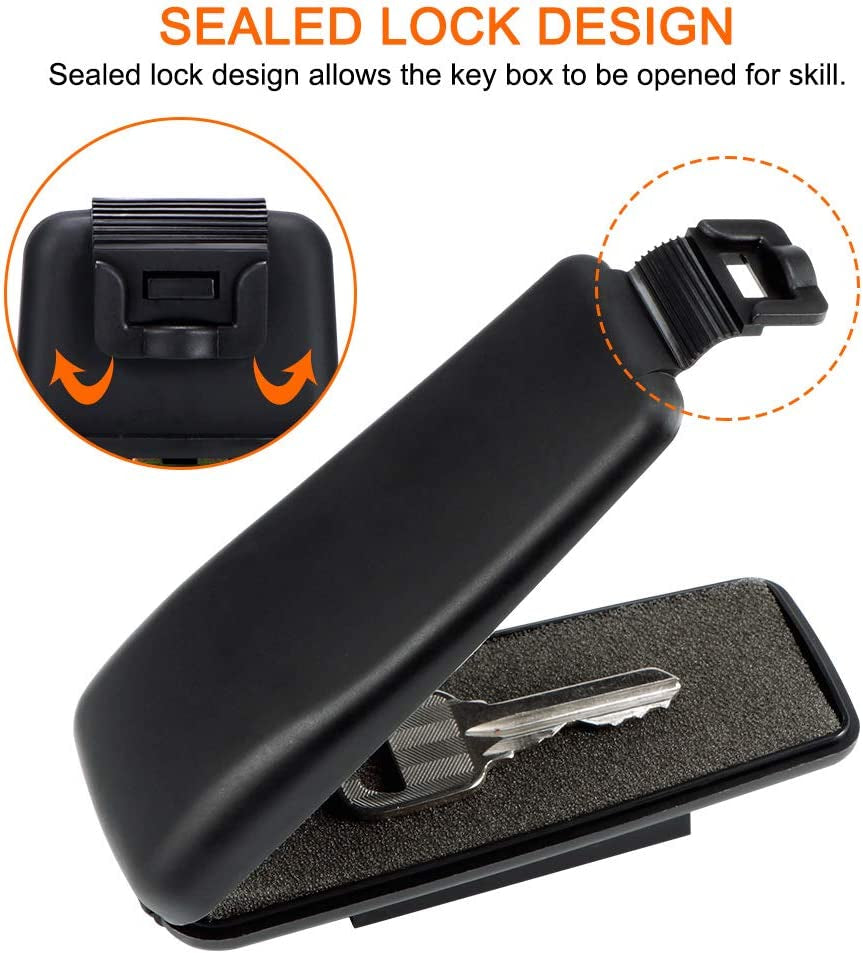 Ourleeme Key Magnetic Box, Car Key Holder Box Powerful Magnet Emergency Key Boxe