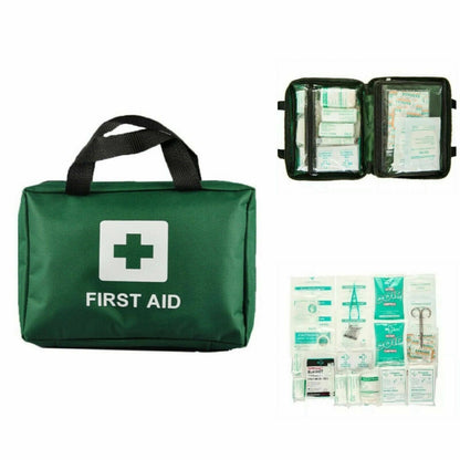 90 PIECE FIRST AID KIT BAG MEDICAL EMERGENCY KIT. TRAVEL HOME CAR TAXI WORKPLACE